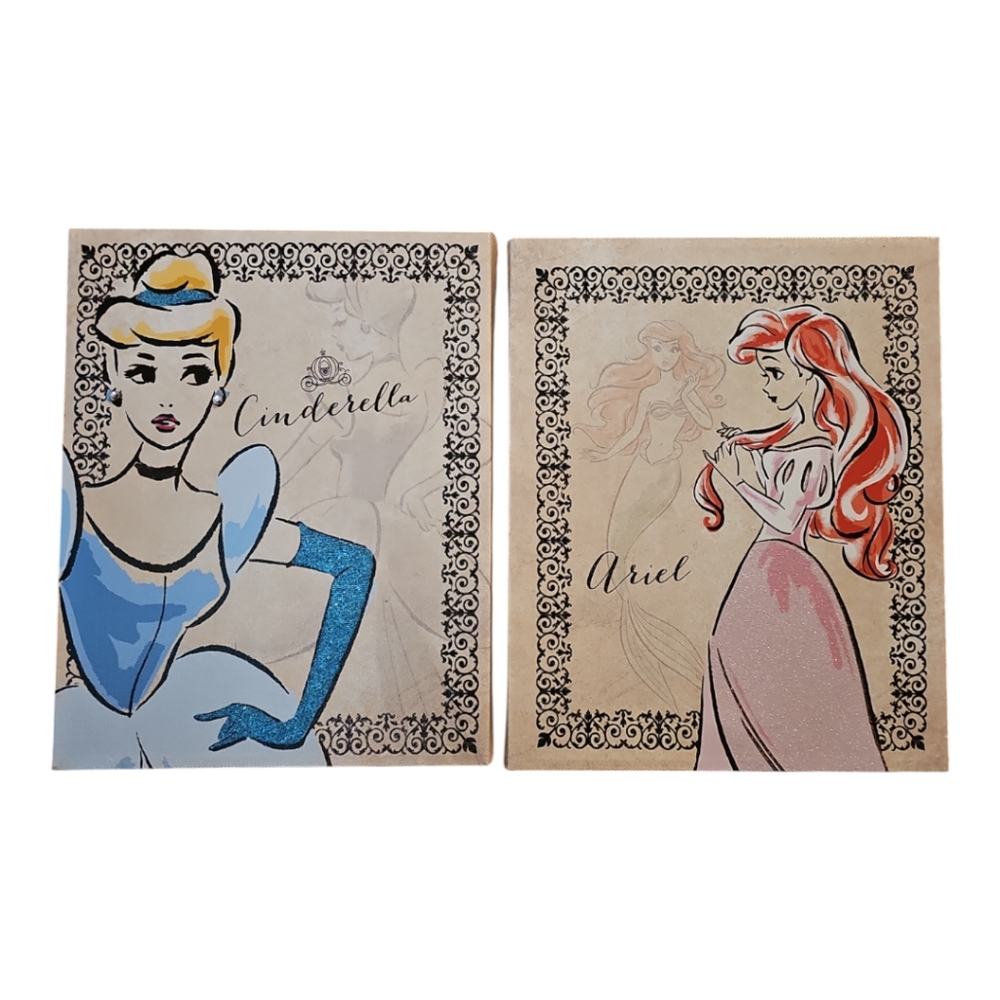 Disney Princesses Ariel & Cinderella Canvas Wall Art Artissimo 8 X 10